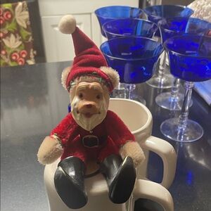 Festive Red Santa Claus Holiday Figurine